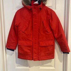Boden Bright Red Kids Puffer Jacket